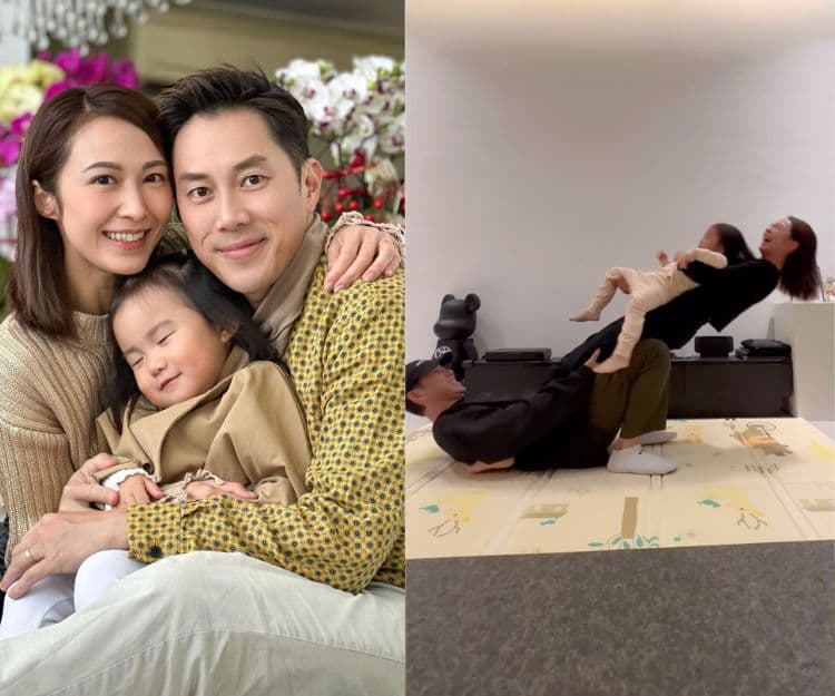 湯怡麥秋成孖2歲半女兒玩人肉蹺蹺板頻失手 網民憂心:小心條腰椎!一家玩親子瑜伽有5大好處